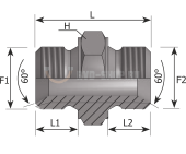 Адаптер-переходник DK-DK ш-ш M16х1,5 / M16х1,5
